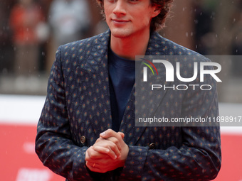 Tommaso Mantovani attends the ''Adorazione'' photocall at Casa Alice in Rome, Italy, on October 23, 2024. (