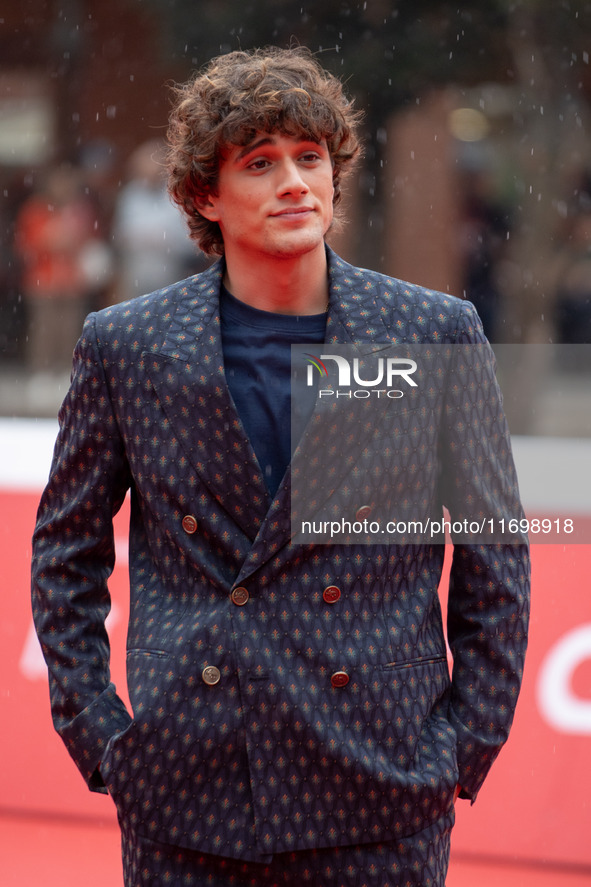 Tommaso Mantovani attends the ''Adorazione'' photocall at Casa Alice in Rome, Italy, on October 23, 2024. 