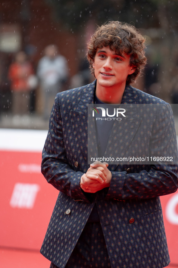 Tommaso Mantovani attends the ''Adorazione'' photocall at Casa Alice in Rome, Italy, on October 23, 2024. 