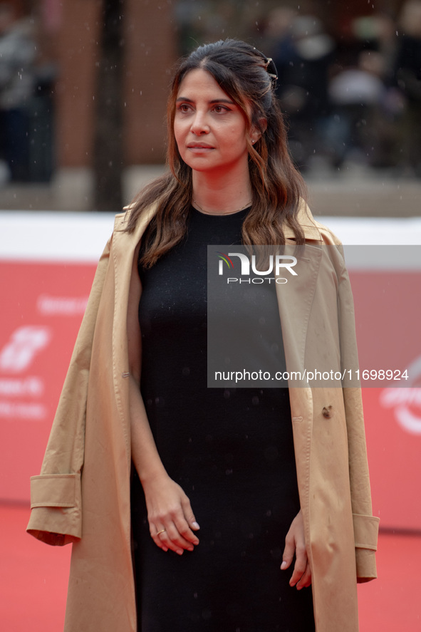 Claudia Potenza attends the ''Adorazione'' photocall at Casa Alice in Rome, Italy, on October 23, 2024. 