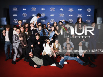 The photocall for the press conference of X Factor takes place at Teatro Repower in Milan, Italy, on October 22, 2024. (