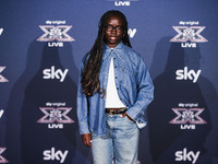 Mimi attends the photocall for the press conference of X Factor at Teatro Repower in Milan, Italy, on October 22, 2024 (