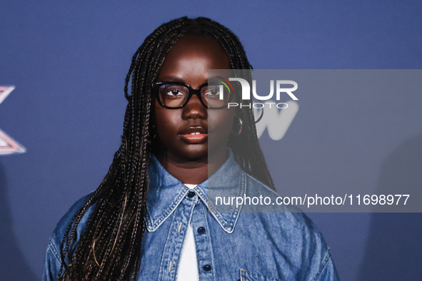 Mimi attends the photocall for the press conference of X Factor at Teatro Repower in Milan, Italy, on October 22, 2024 