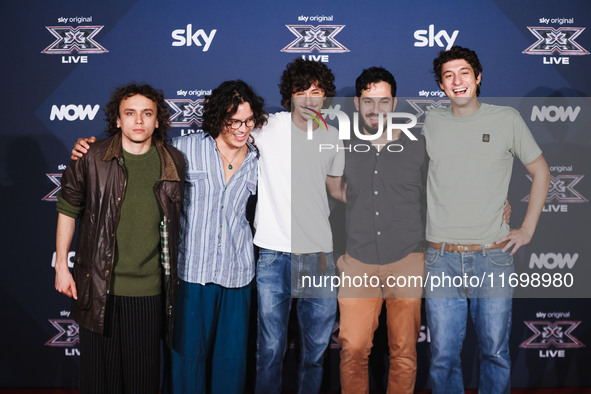 I PATAGARRI attends the photocall for the press conference of X Factor at Teatro Repower in Milan, Italy, on October 22, 2024 