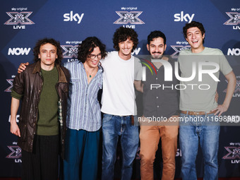 I PATAGARRI attends the photocall for the press conference of X Factor at Teatro Repower in Milan, Italy, on October 22, 2024 (