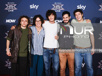 I PATAGARRI attends the photocall for the press conference of X Factor at Teatro Repower in Milan, Italy, on October 22, 2024 (