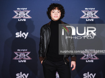 Lorenzo Salvetti attends the photocall for the press conference of X Factor at Teatro Repower in Milan, Italy, on October 22, 2024 (