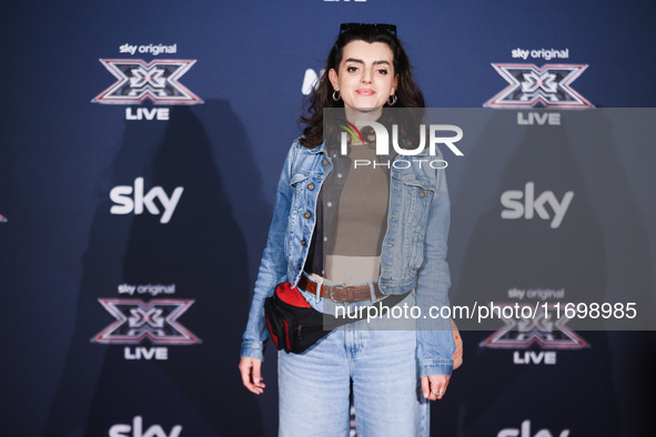 Francamente attends the photocall for the press conference of X Factor at Teatro Repower in Milan, Italy, on October 22, 2024 