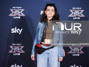 Francamente attends the photocall for the press conference of X Factor at Teatro Repower in Milan, Italy, on October 22, 2024 (