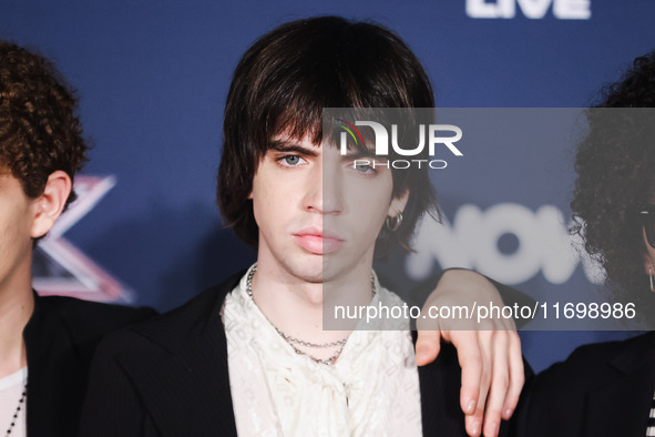 Les Votives attends the photocall for the press conference of X Factor at Teatro Repower in Milan, Italy, on October 22, 2024. 