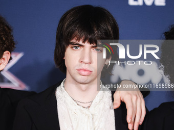 Les Votives attends the photocall for the press conference of X Factor at Teatro Repower in Milan, Italy, on October 22, 2024. (