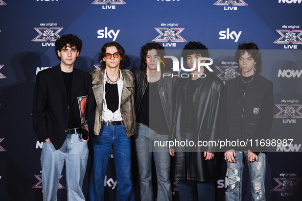 The Foolz attend the photocall for the press conference of X Factor at Teatro Repower in Milan, Italy, on October 22, 2024 