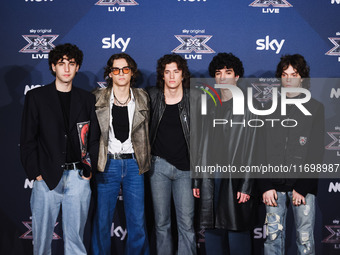 The Foolz attend the photocall for the press conference of X Factor at Teatro Repower in Milan, Italy, on October 22, 2024 (