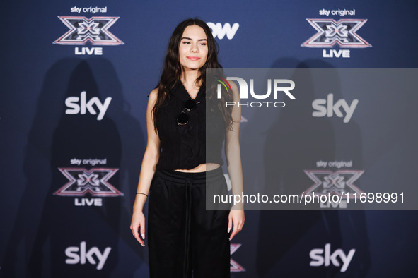 EL MA attends the photocall for the press conference of X Factor at Teatro Repower in Milan, Italy, on October 22, 2024 