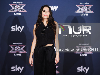 EL MA attends the photocall for the press conference of X Factor at Teatro Repower in Milan, Italy, on October 22, 2024 (