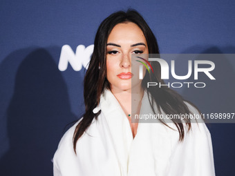 LOWRAH attends the photocall for the press conference of X Factor at Teatro Repower in Milan, Italy, on October 22, 2024 (