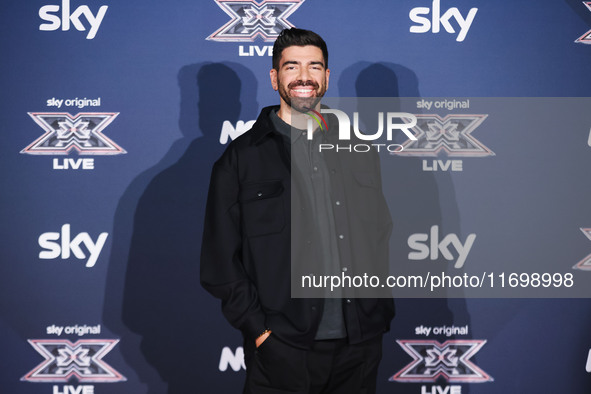 Gianluca Gazzoli attends the photocall for the press conference of X Factor at Teatro Repower in Milan, Italy, on October 22, 2024. 