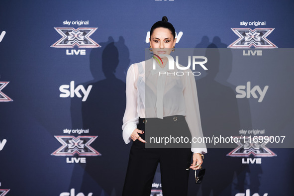 Paola Iezzi attends the photocall for the press conference of X Factor at Teatro Repower in Milan, Italy, on October 22, 2024 