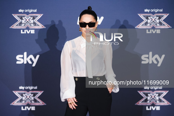 Paola Iezzi attends the photocall for the press conference of X Factor at Teatro Repower in Milan, Italy, on October 22, 2024 