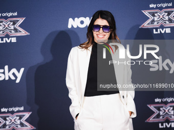 Giorgia attends the photocall for the press conference of X Factor at Teatro Repower in Milan, Italy, on October 22, 2024 (