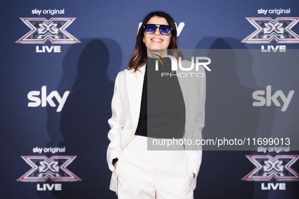 Giorgia attends the photocall for the press conference of X Factor at Teatro Repower in Milan, Italy, on October 22, 2024 