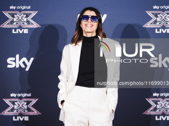 Giorgia attends the photocall for the press conference of X Factor at Teatro Repower in Milan, Italy, on October 22, 2024 (