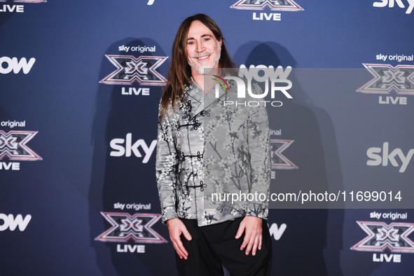 Manuel Agnelli attends the photocall for the press conference of X Factor at Teatro Repower in Milan, Italy, on October 22, 2024 