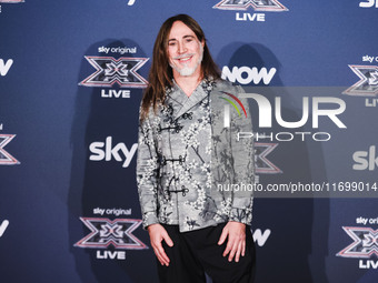 Manuel Agnelli attends the photocall for the press conference of X Factor at Teatro Repower in Milan, Italy, on October 22, 2024 (