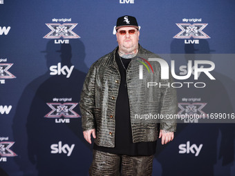 Jake La Furia attends the photocall for the press conference of X Factor at Teatro Repower in Milan, Italy, on October 22, 2024 (