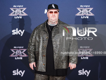 Jake La Furia attends the photocall for the press conference of X Factor at Teatro Repower in Milan, Italy, on October 22, 2024 (