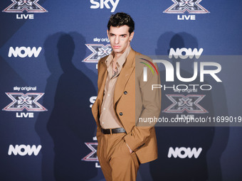 Achille Lauro attends the photocall for the press conference of X Factor at Teatro Repower in Milan, Italy, on October 22, 2024 (