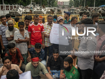 Security is tightened around the Bangabhaban premises as protests for the president's resignation continue in Dhaka, Bangladesh, on October...