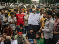 Security is tightened around the Bangabhaban premises as protests for the president's resignation continue in Dhaka, Bangladesh, on October...