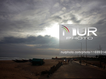 Fishermen And The Members Of Their Community Are See At The Bay Of Bengal Sea's Eastern Coast Chandrabhaga Beach At Konark , 65 Km Away From...