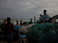 Fishermen And The Members Of Their Community Are See At The Bay Of Bengal Sea's Eastern Coast Chandrabhaga Beach At Konark , 65 Km Away From...