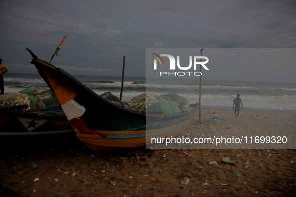 Fishermen And The Members Of Their Community Are See At The Bay Of Bengal Sea's Eastern Coast Chandrabhaga Beach At Konark , 65 Km Away From...