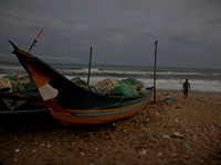 Fishermen And The Members Of Their Community Are See At The Bay Of Bengal Sea's Eastern Coast Chandrabhaga Beach At Konark , 65 Km Away From...