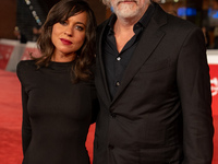 Tommaso Ragno and Lucia Re attend the ''L'Isola Degli Idealisti'' red carpet during the 19th Rome Film Festival at Auditorium Parco Della Mu...