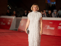 Michela Cescon attends the ''L'Isola Degli Idealisti'' red carpet during the 19th Rome Film Festival at Auditorium Parco Della Musica in Rom...