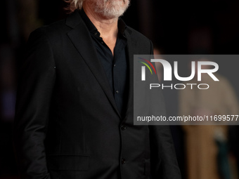 Tommaso Ragno attends the ''L'Isola Degli Idealisti'' red carpet during the 19th Rome Film Festival at Auditorium Parco Della Musica in Rome...