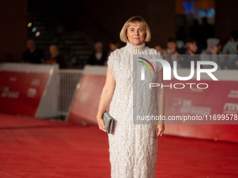 Michela Cescon attends the ''L'Isola Degli Idealisti'' red carpet during the 19th Rome Film Festival at Auditorium Parco Della Musica in Rom...