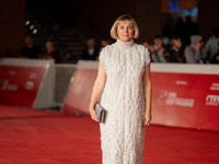 Michela Cescon attends the ''L'Isola Degli Idealisti'' red carpet during the 19th Rome Film Festival at Auditorium Parco Della Musica in Rom...