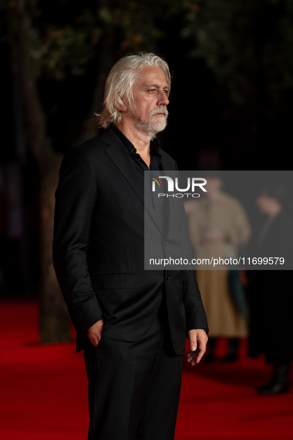 Tommaso Ragno attends the ''L'Isola Degli Idealisti'' red carpet during the 19th Rome Film Festival at Auditorium Parco Della Musica in Rome...