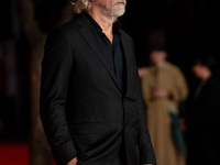 Tommaso Ragno attends the ''L'Isola Degli Idealisti'' red carpet during the 19th Rome Film Festival at Auditorium Parco Della Musica in Rome...