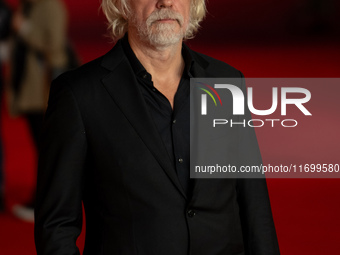 Tommaso Ragno attends the ''L'Isola Degli Idealisti'' red carpet during the 19th Rome Film Festival at Auditorium Parco Della Musica in Rome...