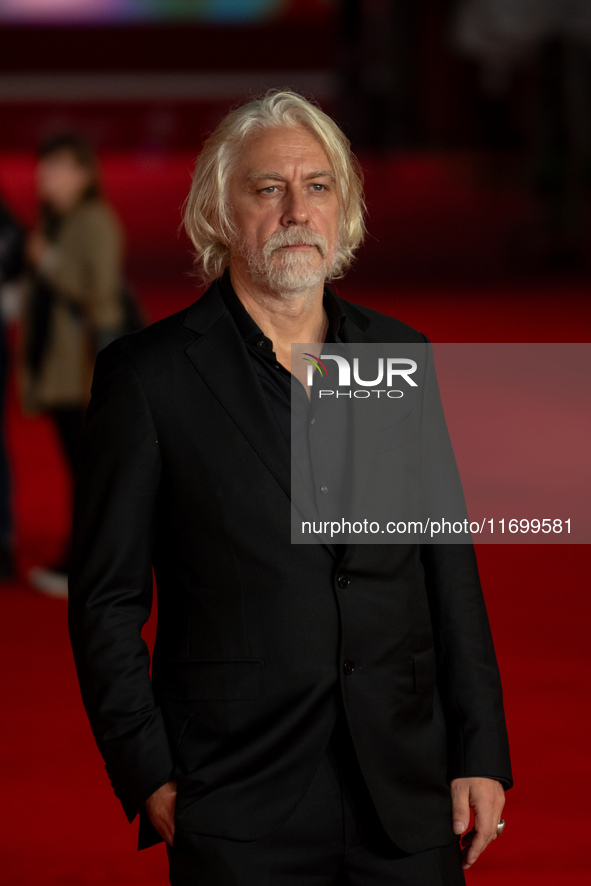 Tommaso Ragno attends the ''L'Isola Degli Idealisti'' red carpet during the 19th Rome Film Festival at Auditorium Parco Della Musica in Rome...