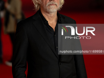 Tommaso Ragno attends the ''L'Isola Degli Idealisti'' red carpet during the 19th Rome Film Festival at Auditorium Parco Della Musica in Rome...