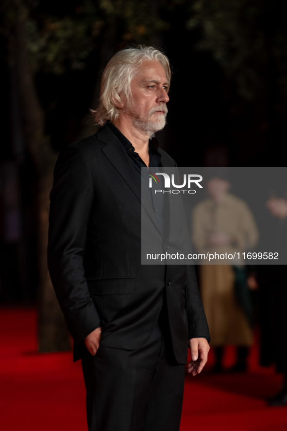 Tommaso Ragno attends the ''L'Isola Degli Idealisti'' red carpet during the 19th Rome Film Festival at Auditorium Parco Della Musica in Rome...