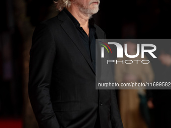 Tommaso Ragno attends the ''L'Isola Degli Idealisti'' red carpet during the 19th Rome Film Festival at Auditorium Parco Della Musica in Rome...