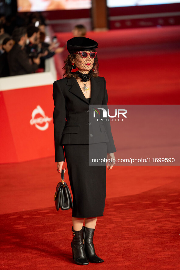 Elisabetta Sgarbi attends the ''L'Isola Degli Idealisti'' red carpet during the 19th Rome Film Festival at Auditorium Parco Della Musica in...